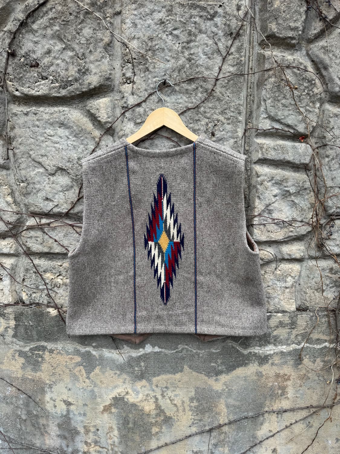 트루히요스 핸드 우븐 울 오르테가 네이티브 웨스턴 치마요 베스트 xl w 상품이미지2