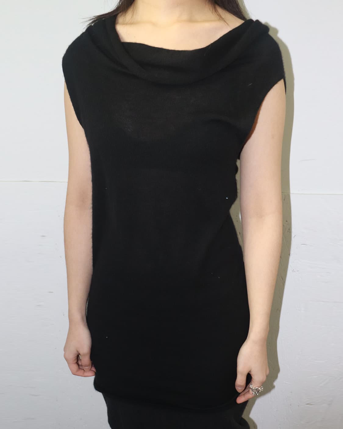 릭 오웬스 07AW "EXPLODER" 드레이프 넥 슬리브리스 니트 상품이미지2