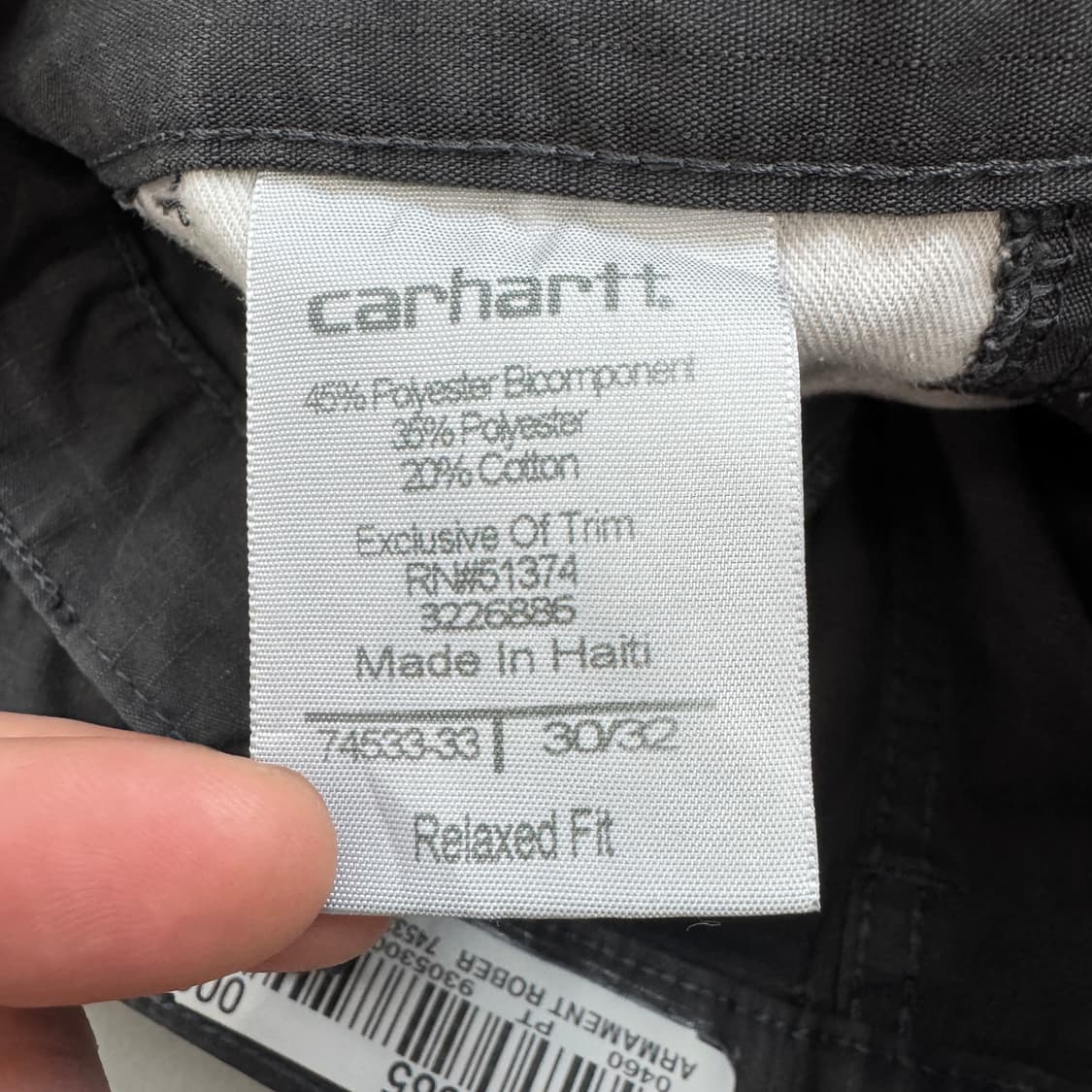 칼하트 OG 워크팬츠 블랙 상품이미지9