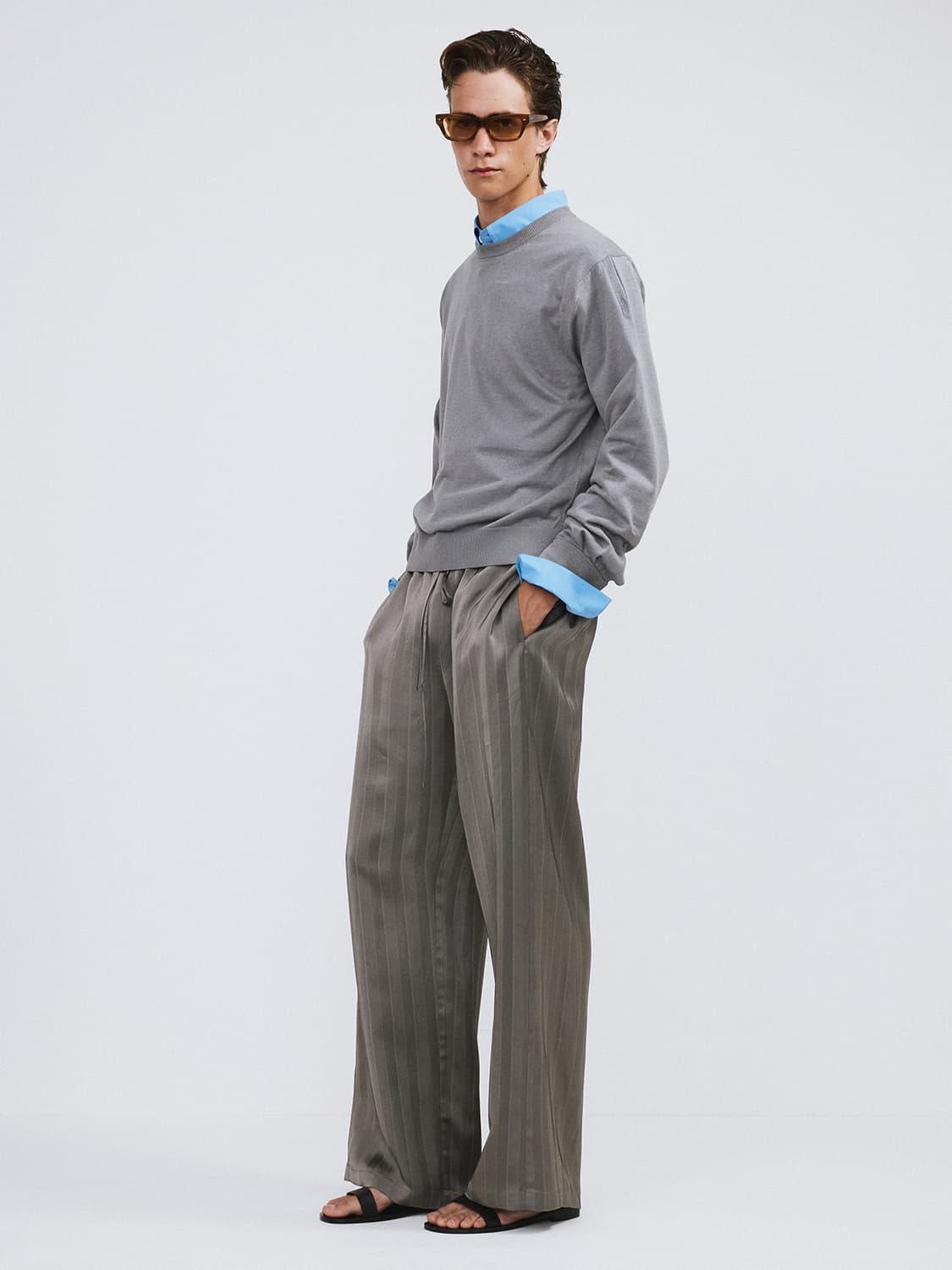 렉토 26SS 실키 라운지 팬츠 미드나잇 그레이 상품이미지4