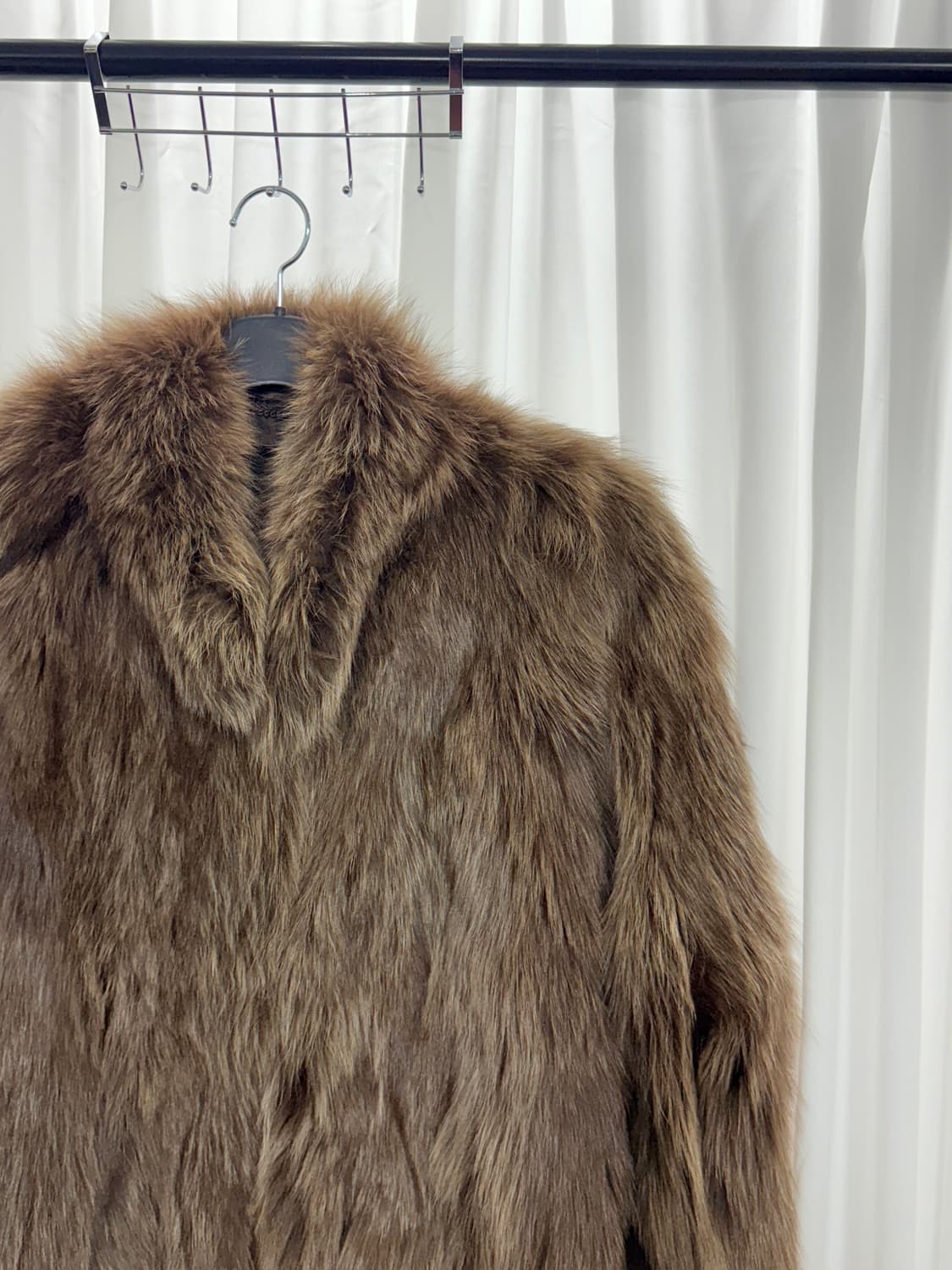 Fox fur jacket (brown) 상품이미지3