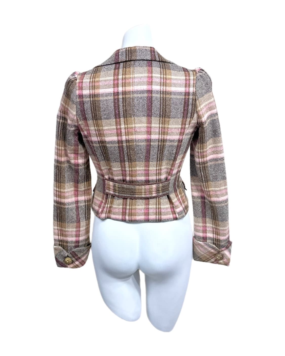 리즈리사 울 체크자켓 상품이미지2