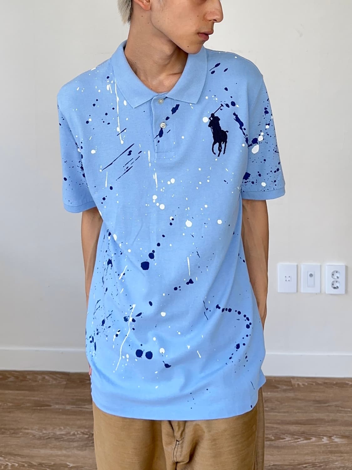 Polo Ralph Lauren 페인트 스프레드 카라 티셔츠 상품이미지5