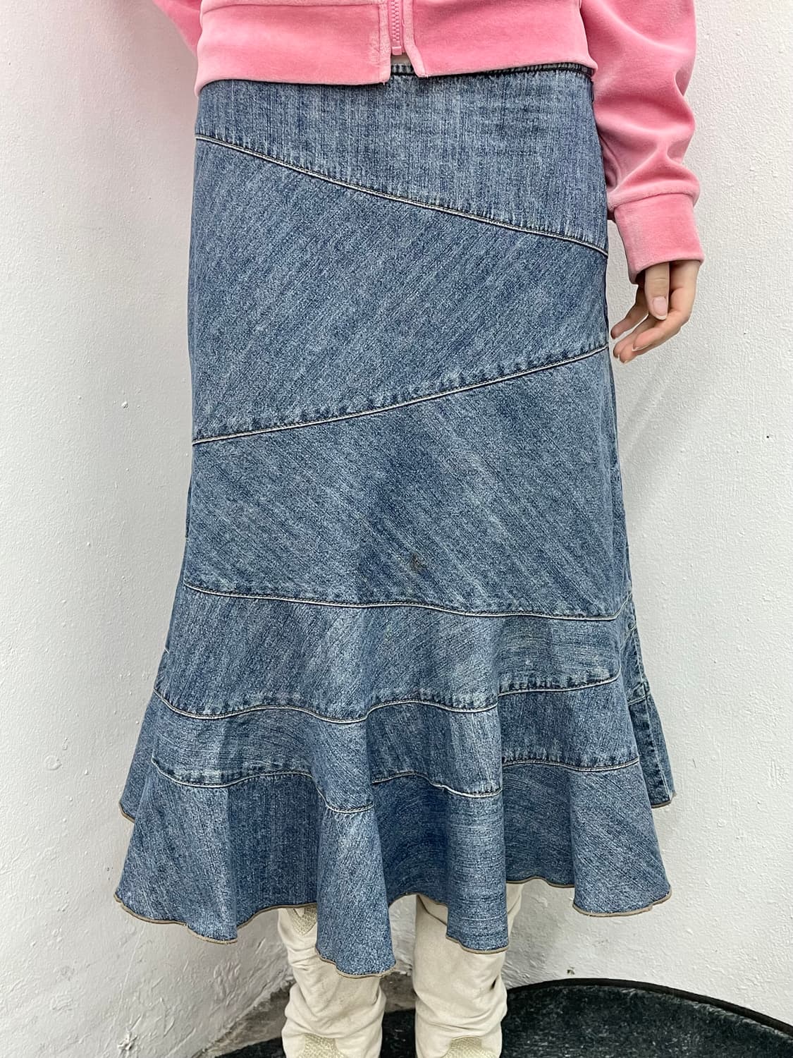 DKNY 데님 절개 스커트 상품이미지2