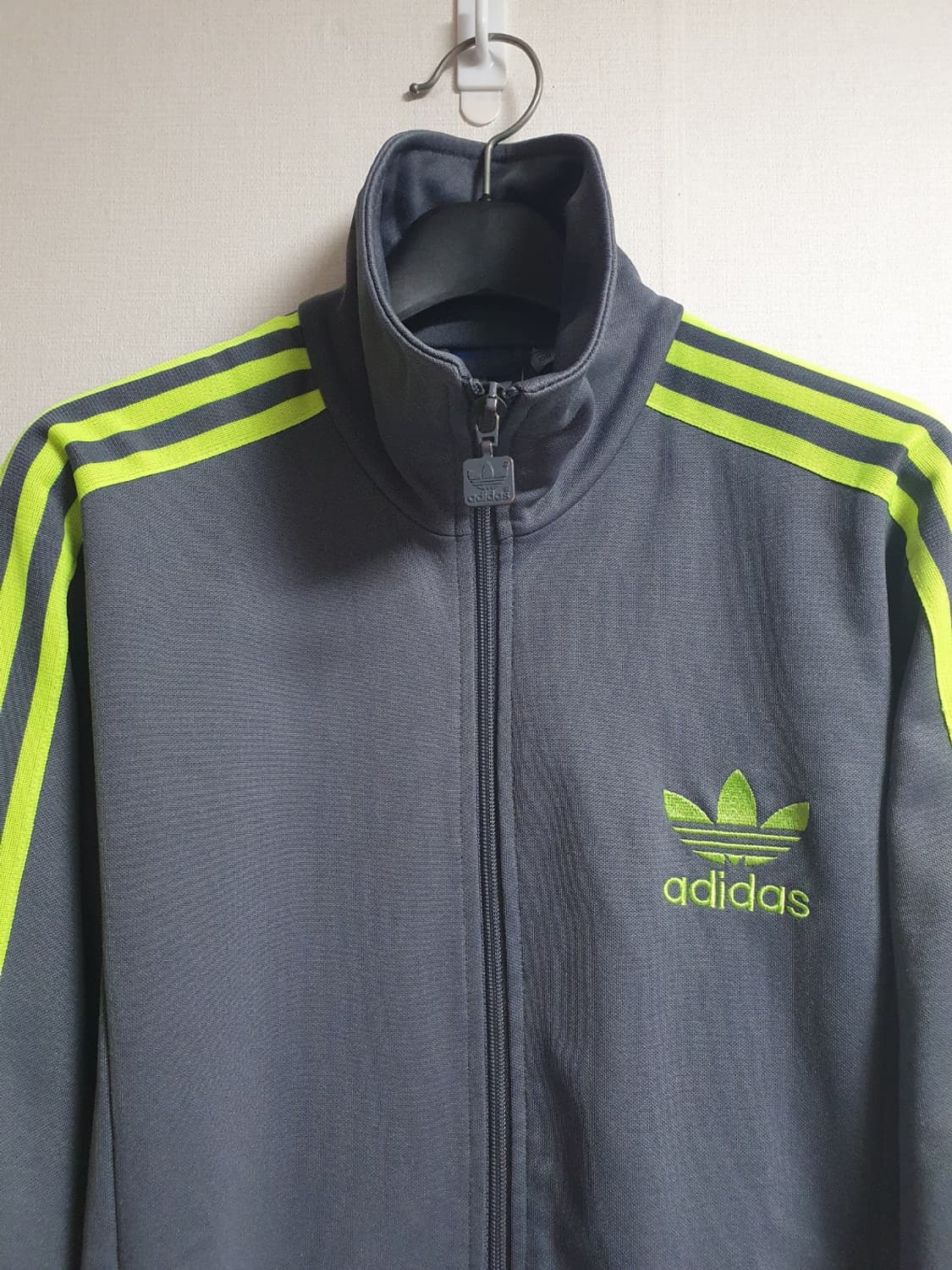 아디다스 져지 유로파 트랙탑 그레이 라임 100 상품이미지5