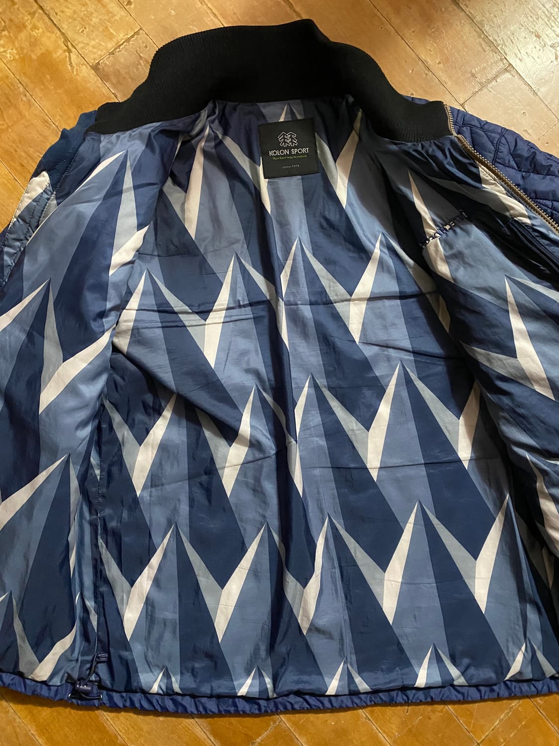 코오롱 스포츠 남성 간절기  누빔 자켓 네이비 (105) 상품이미지4