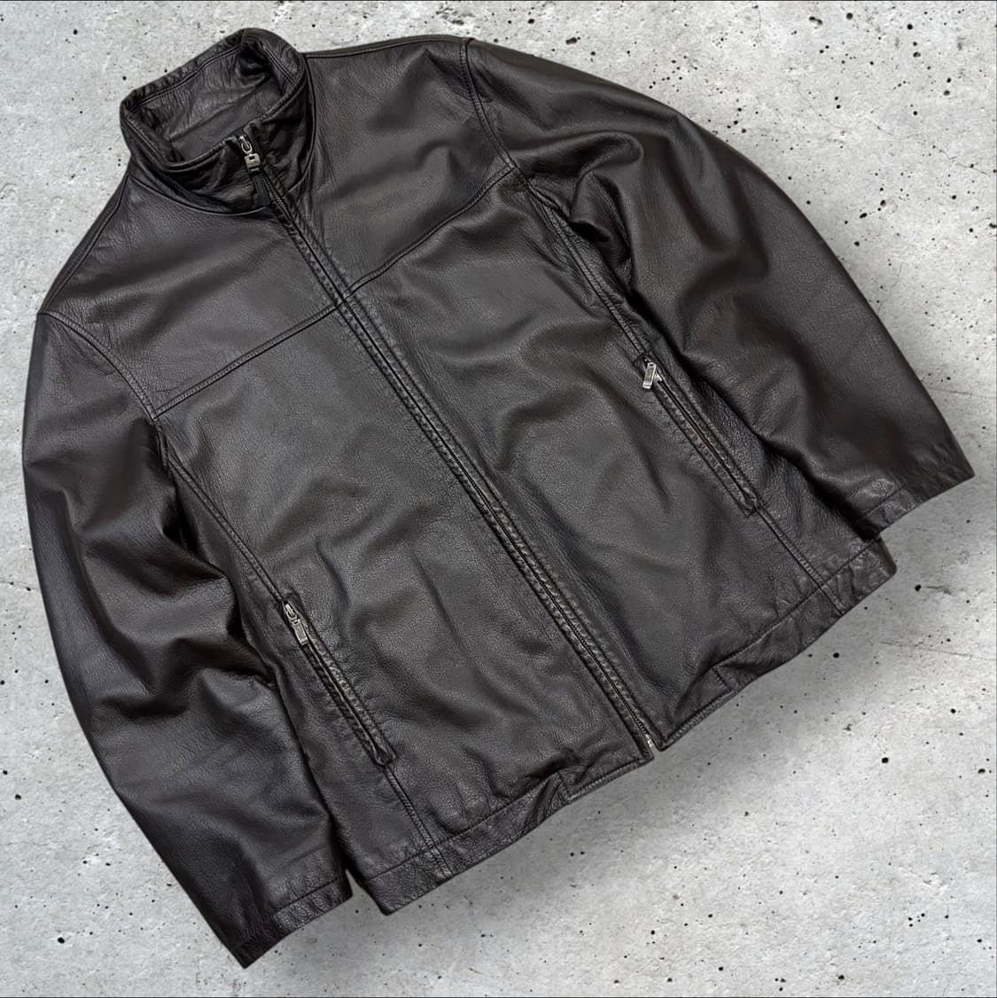 [100] 03FW 빈폴 양가죽 남성 브라운 봄버 레더 자켓 C850 상품이미지1