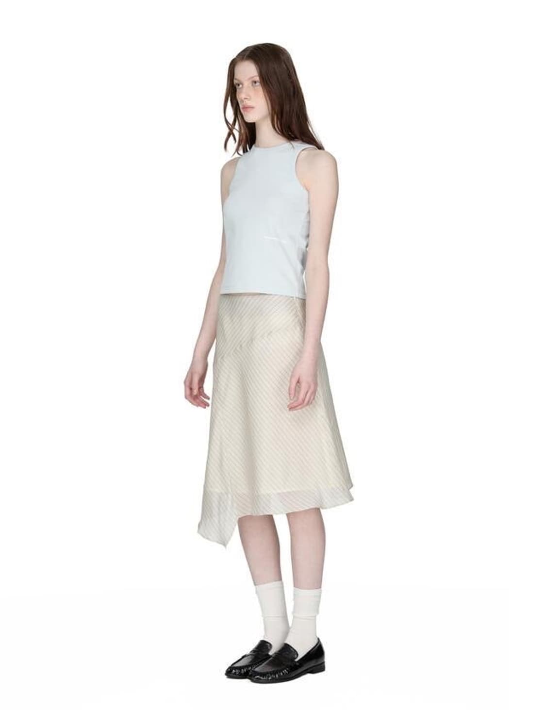 썬번프로젝트 미디 스커트 베이지 Asymmetric Midi Skirt  상품이미지2