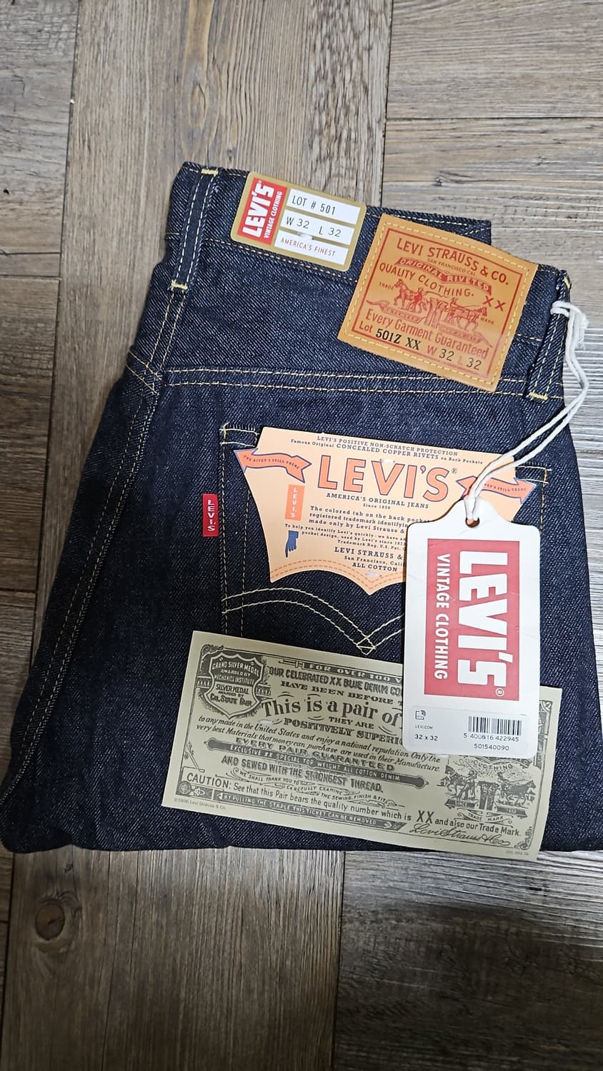 리바이스 LVC 1954 501 리지드 32x32 상품이미지1