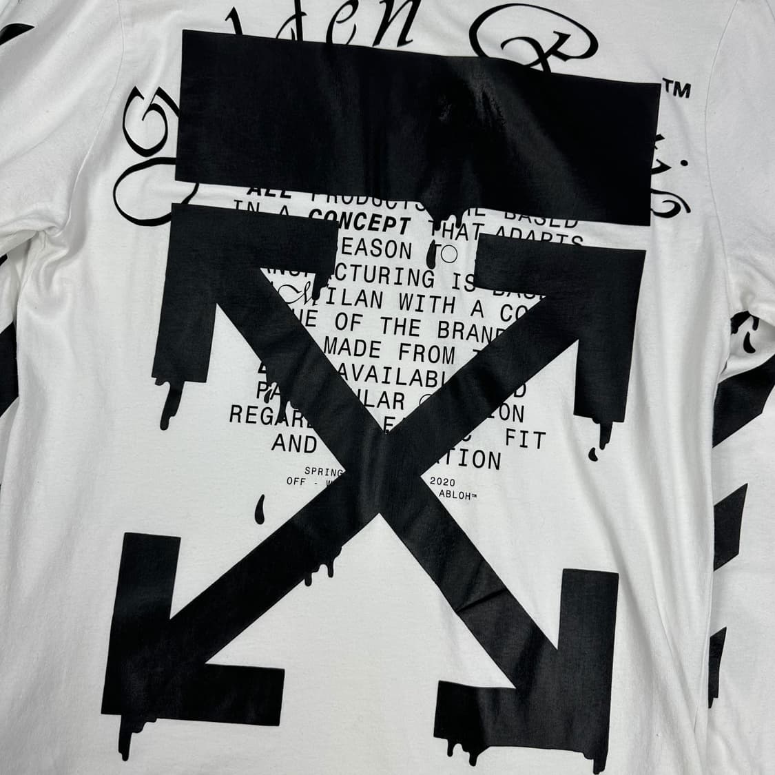 오프화이트 20ss 애로우 프린팅 롱슬리브 XL 상품이미지4