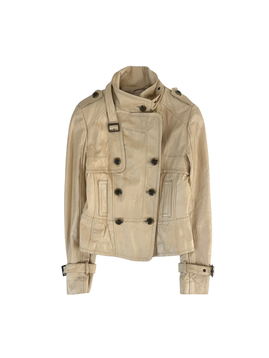 Japanvintage 양가죽 레더 베이지 자켓 상품이미지1