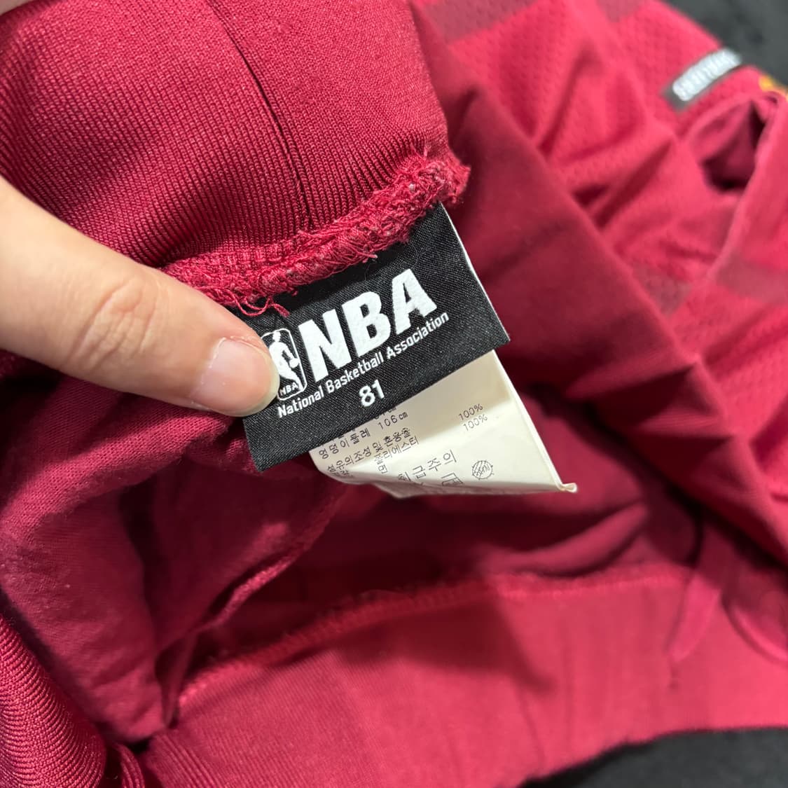 M-L NBA 버건디 클리블랜드 캐벌리언스 매쉬 농구 반바지 상품이미지5