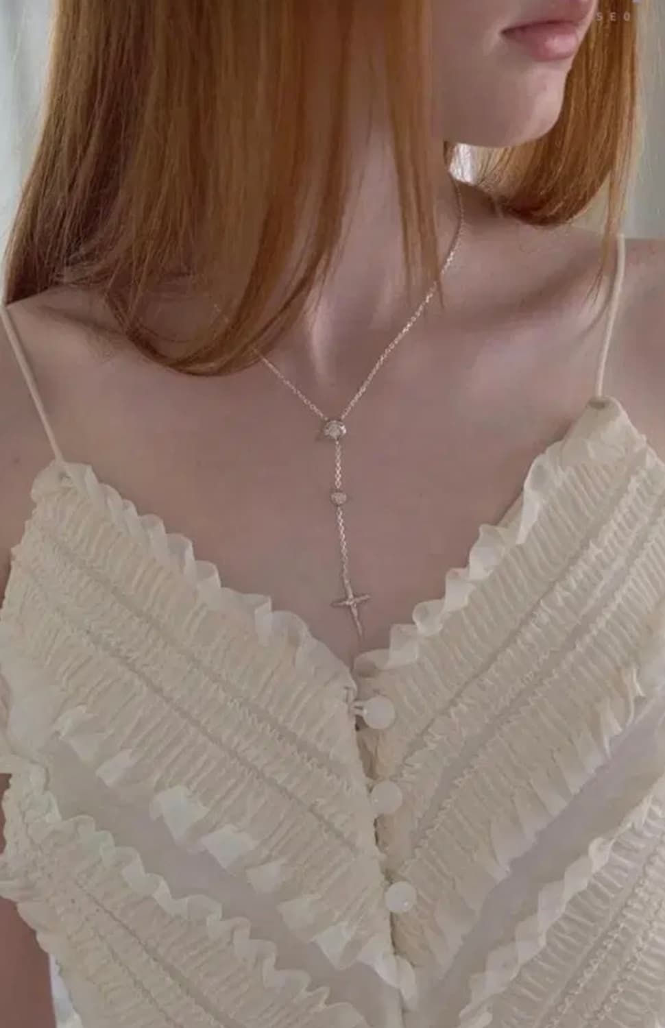 소프트서울 SOFT STONE CROSS NECKLACE 상품이미지1