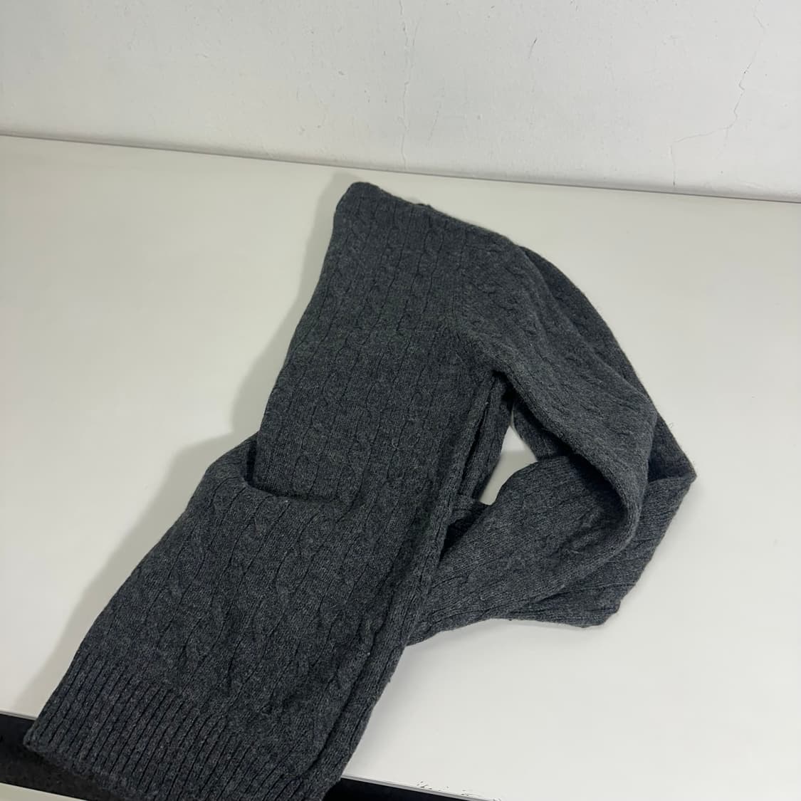 우먼S-M 폴로랄프로렌 챠콜 기본로고 꽈베기울니트 상품이미지5