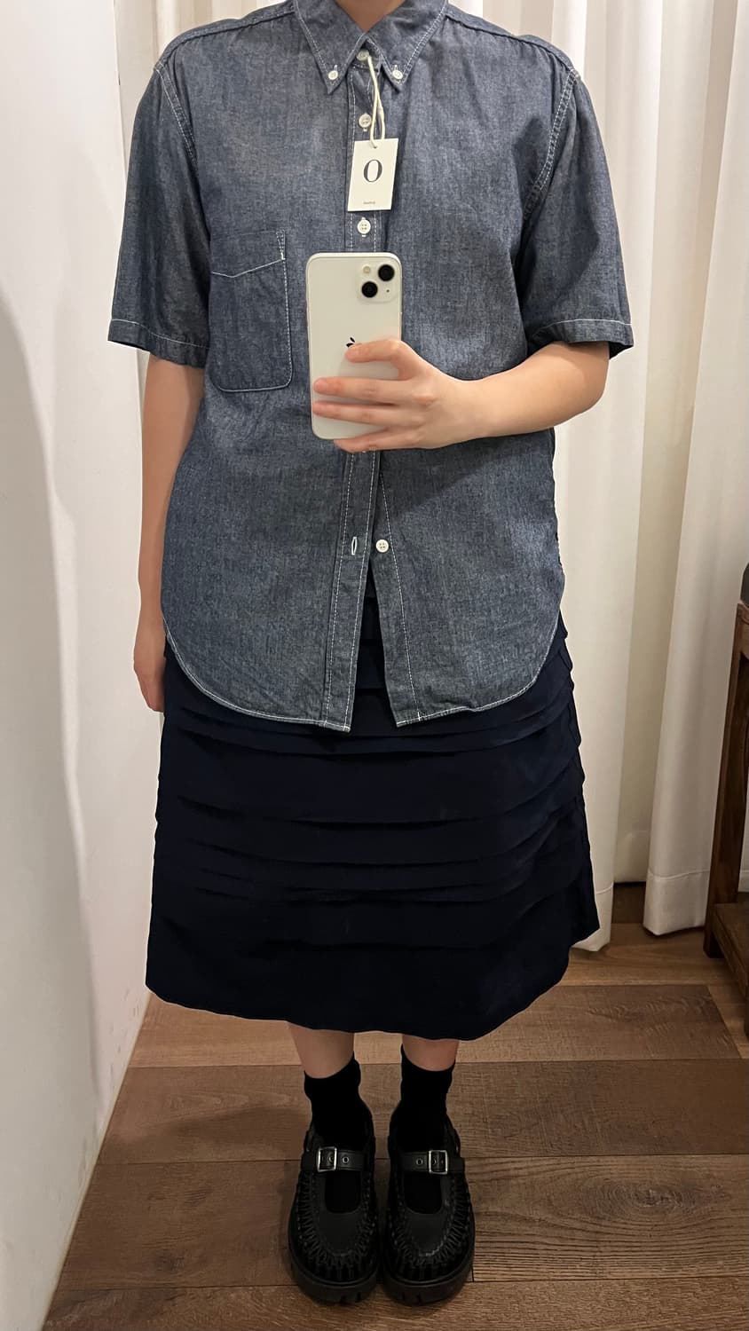 Basic Denim Half Shirts 상품이미지2