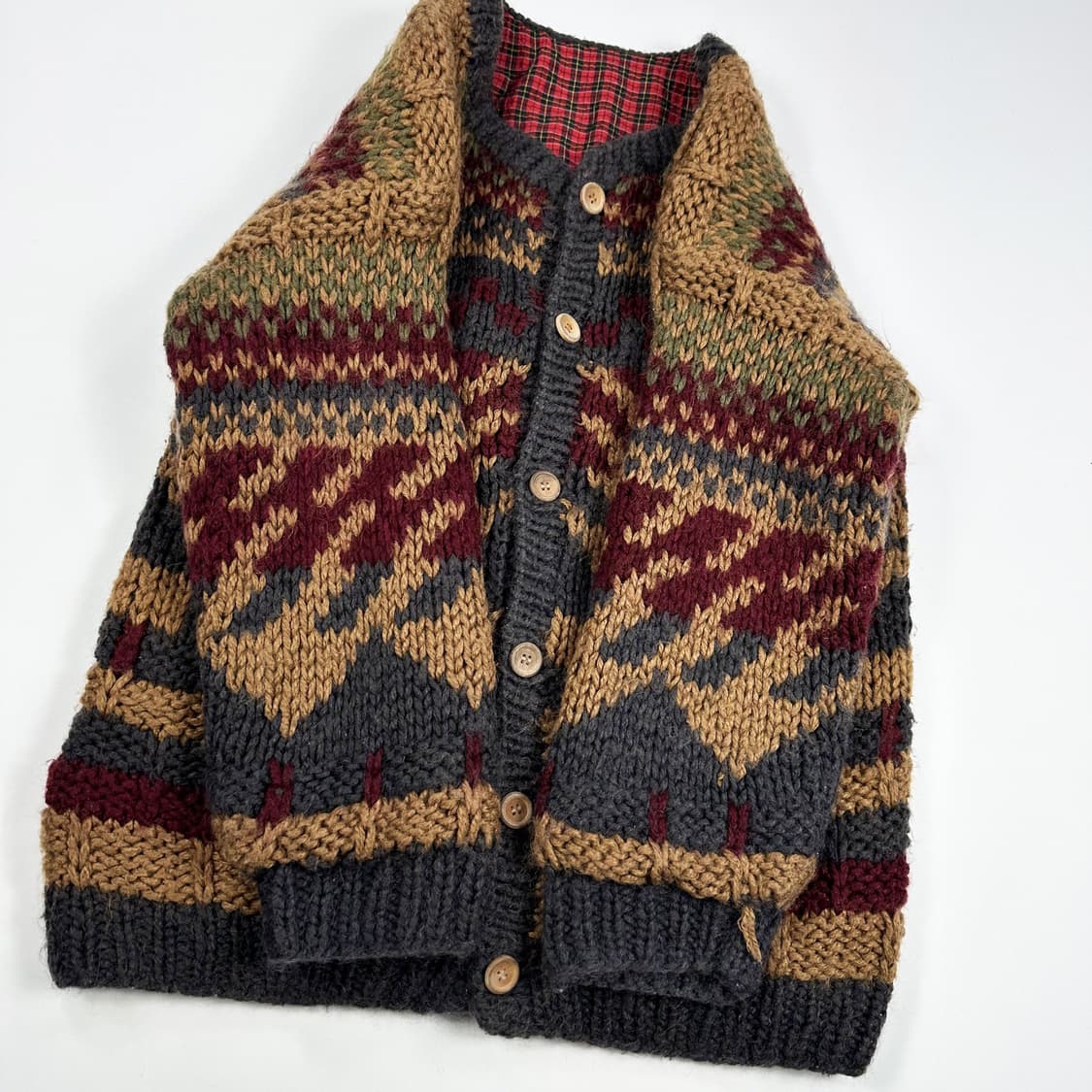 VTG 빈티지 재팬 헤비 코튼 니트 자켓 (M 여성추천) 상품이미지4