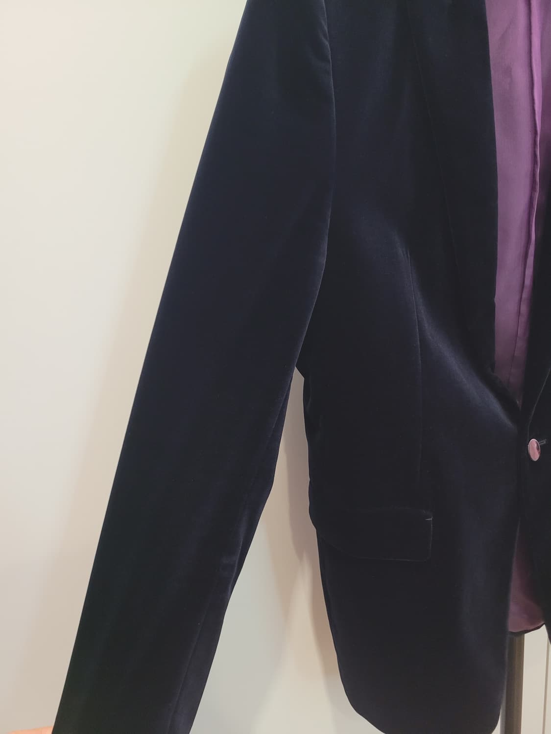 타임옴므 다크네이비 벨벳 남성 자켓 100~105사이즈 상품이미지3