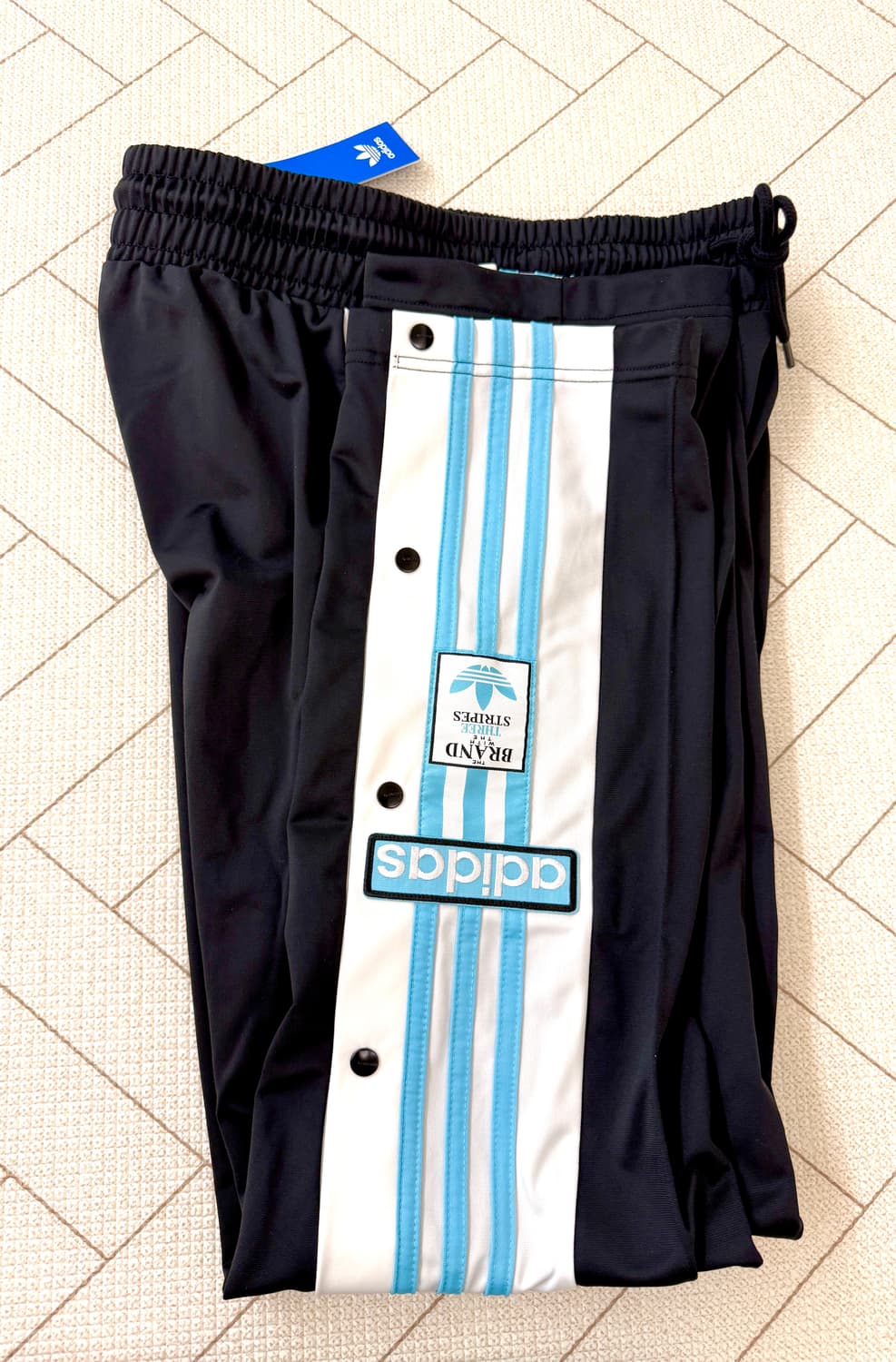 (L)(새제품)아디다스 오리지널스 아디브레이크 트랙 팬츠 터콰이즈 상품이미지3