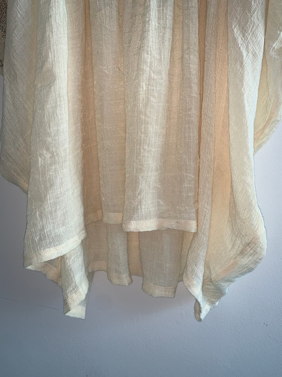 Linen lace u neck long blouse 상품이미지5