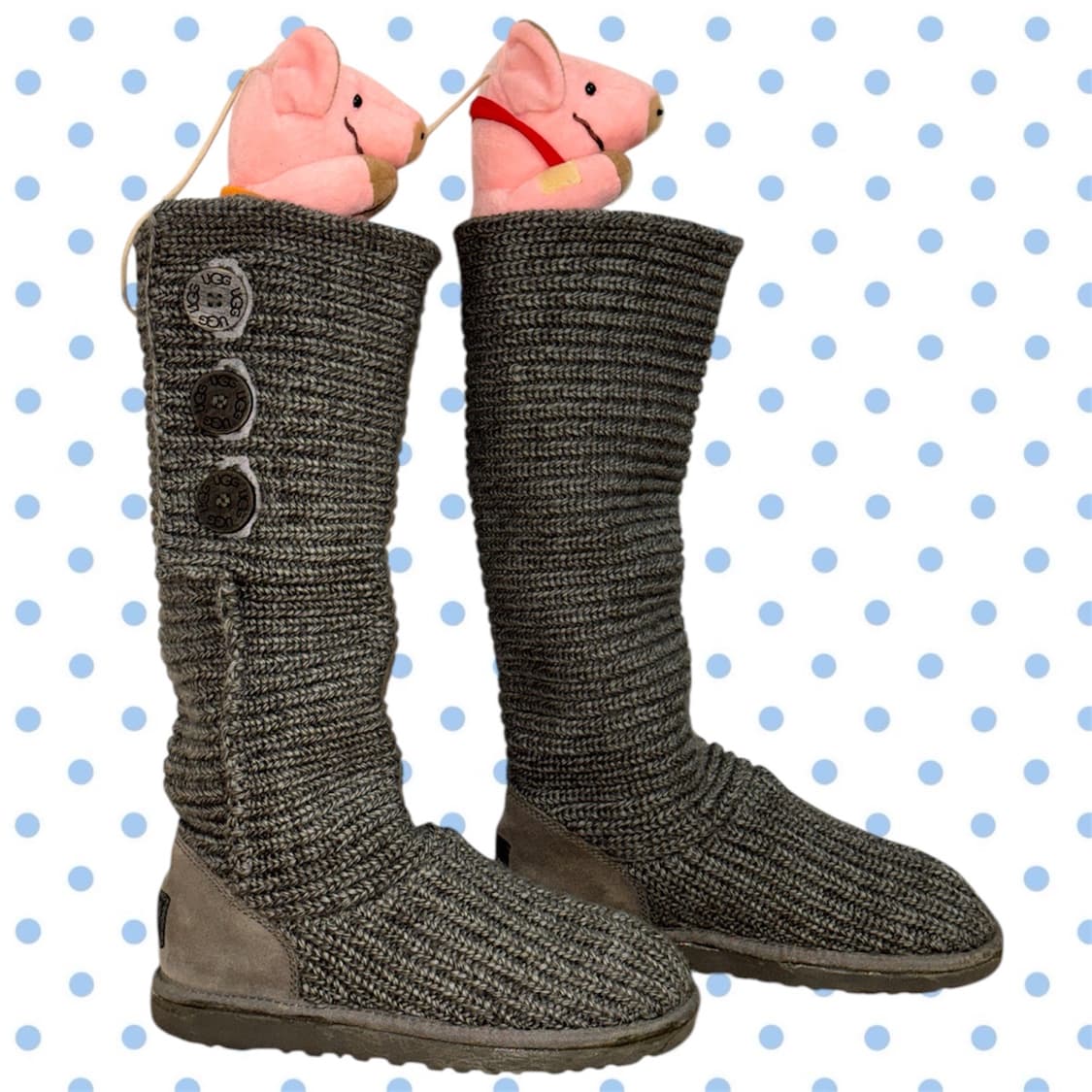 UGG사의 클래식 카디 니트 부츠 GRY (250) 상품이미지1