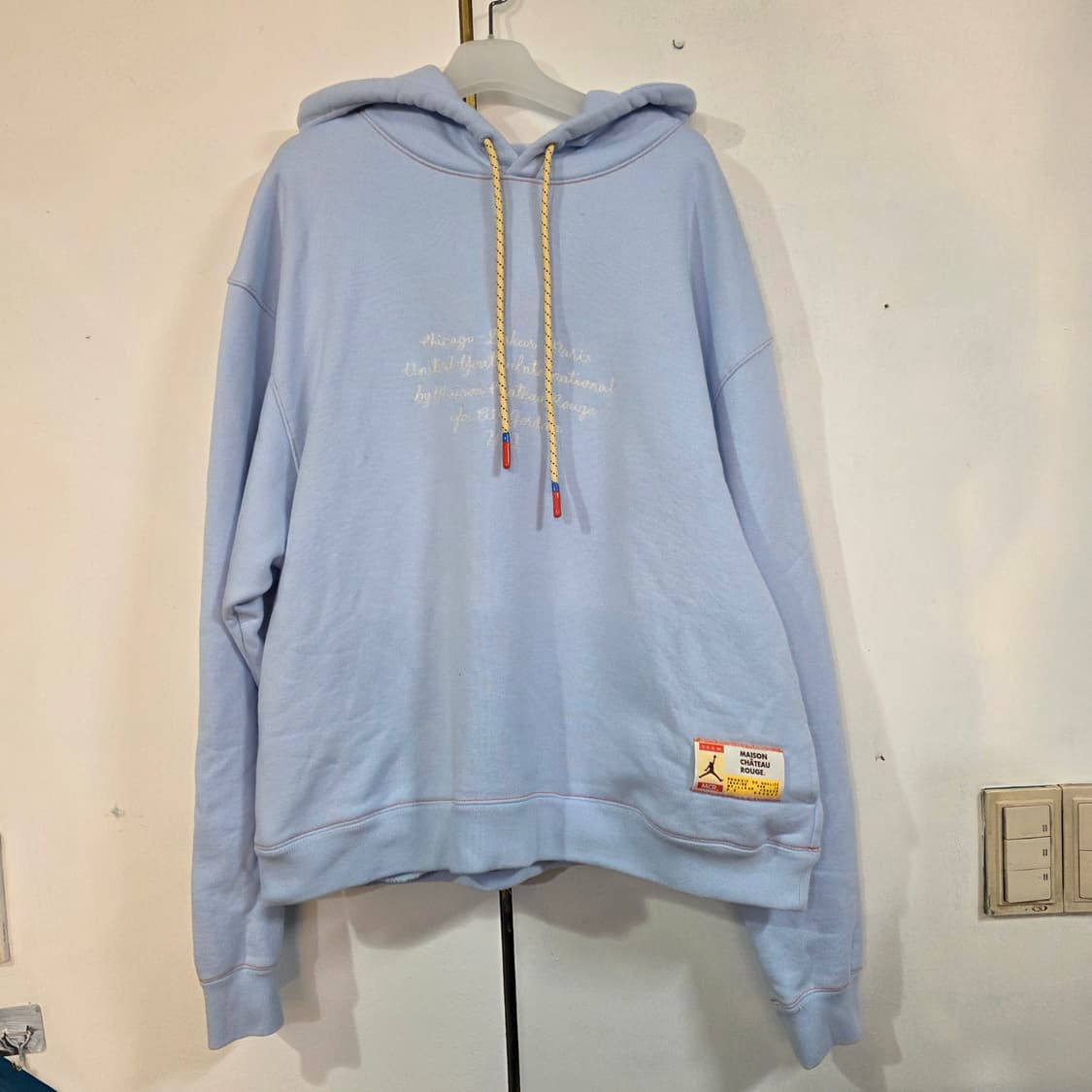 나이키 조던 x 메종 샤또 루즈 플리스 후드티 셀레스틴 블루 XL 상품이미지3