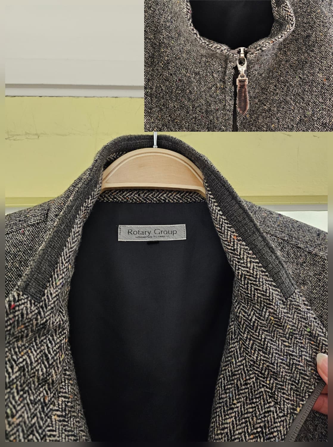 Rotary group 울 헤링본 블루종 상품이미지4