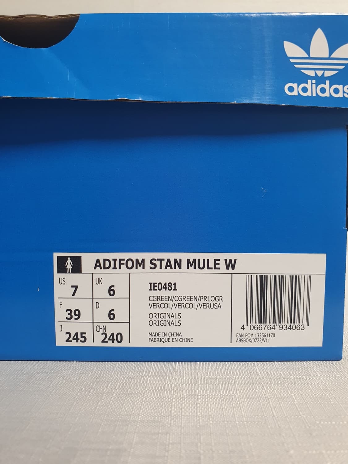 미사용 새상품 245mm 아디다스 뮬 아디폼 스탠스미스 컬리지에이트 상품이미지9