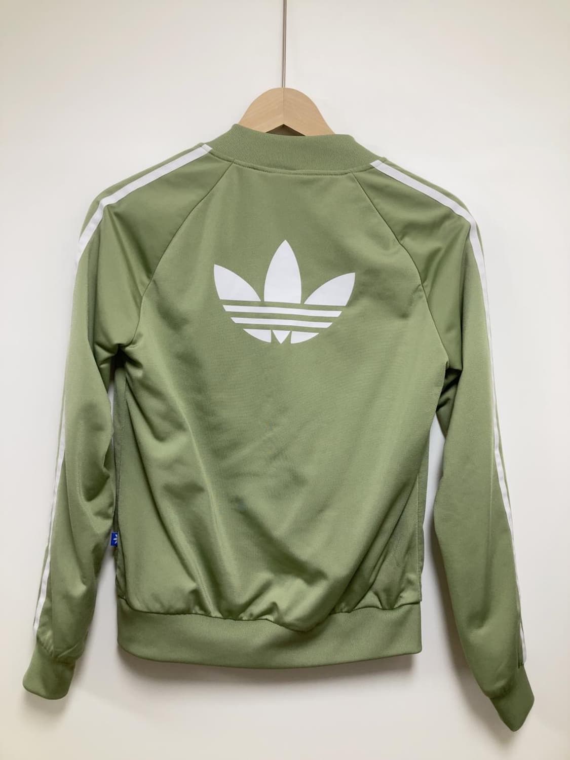아디다스 연 그린 화이트 져지 자켓 국방색 집업 트랙탑 상품이미지5
