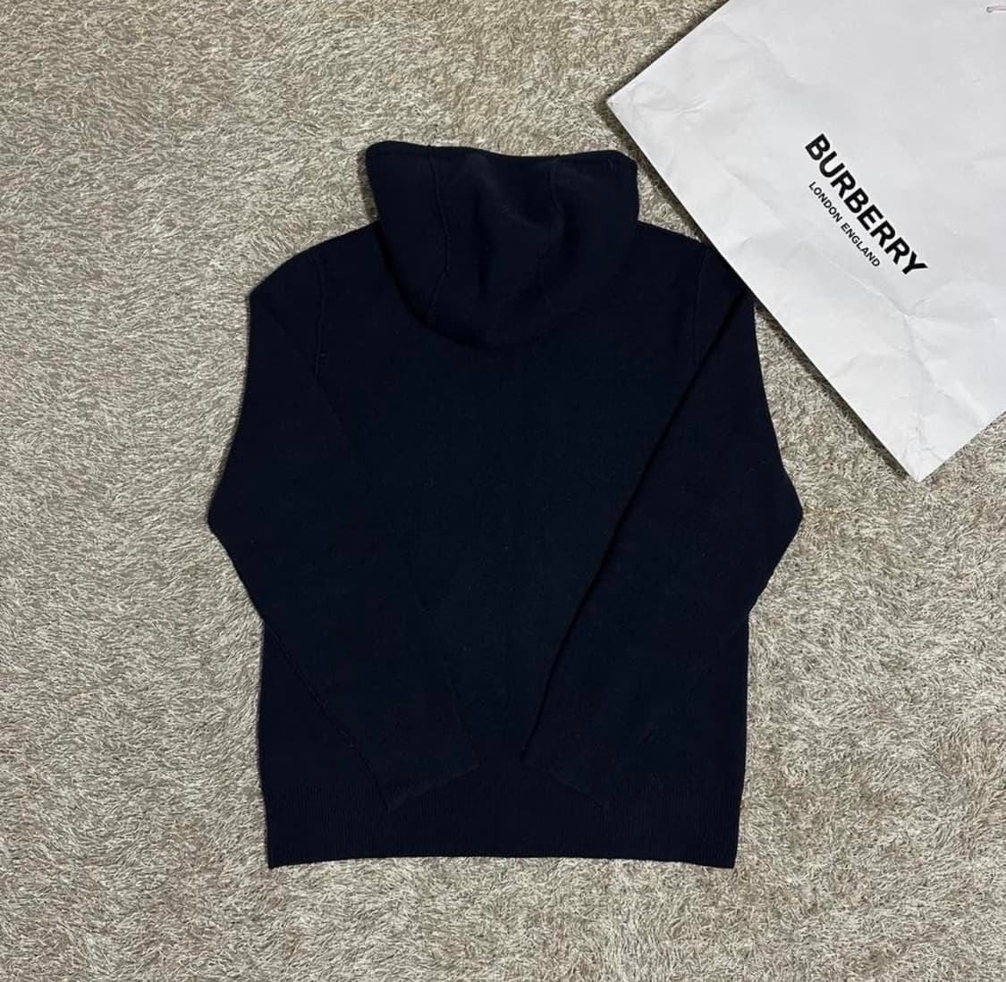 [리오브] 버버리 TB 로고 케시미어 니트 후드집업 상품이미지3