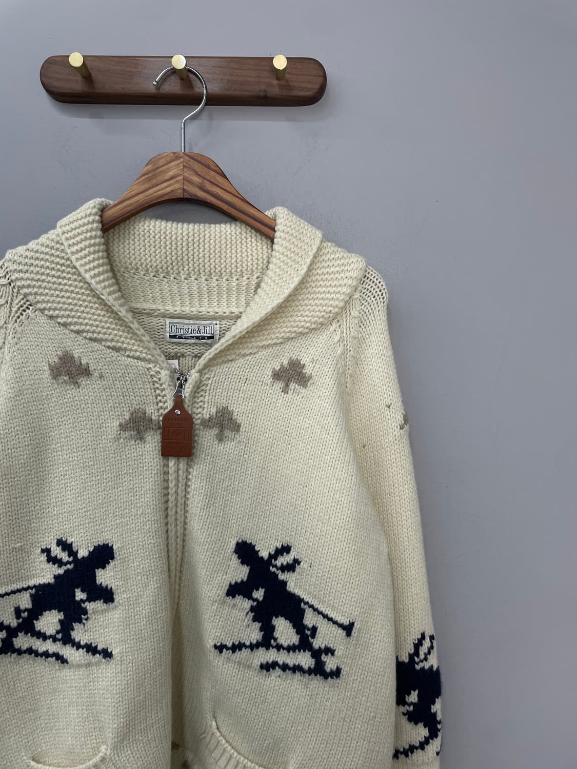 JPN빈티지 90s 스키 코위찬 니트집업 자켓 H1176 상품이미지3