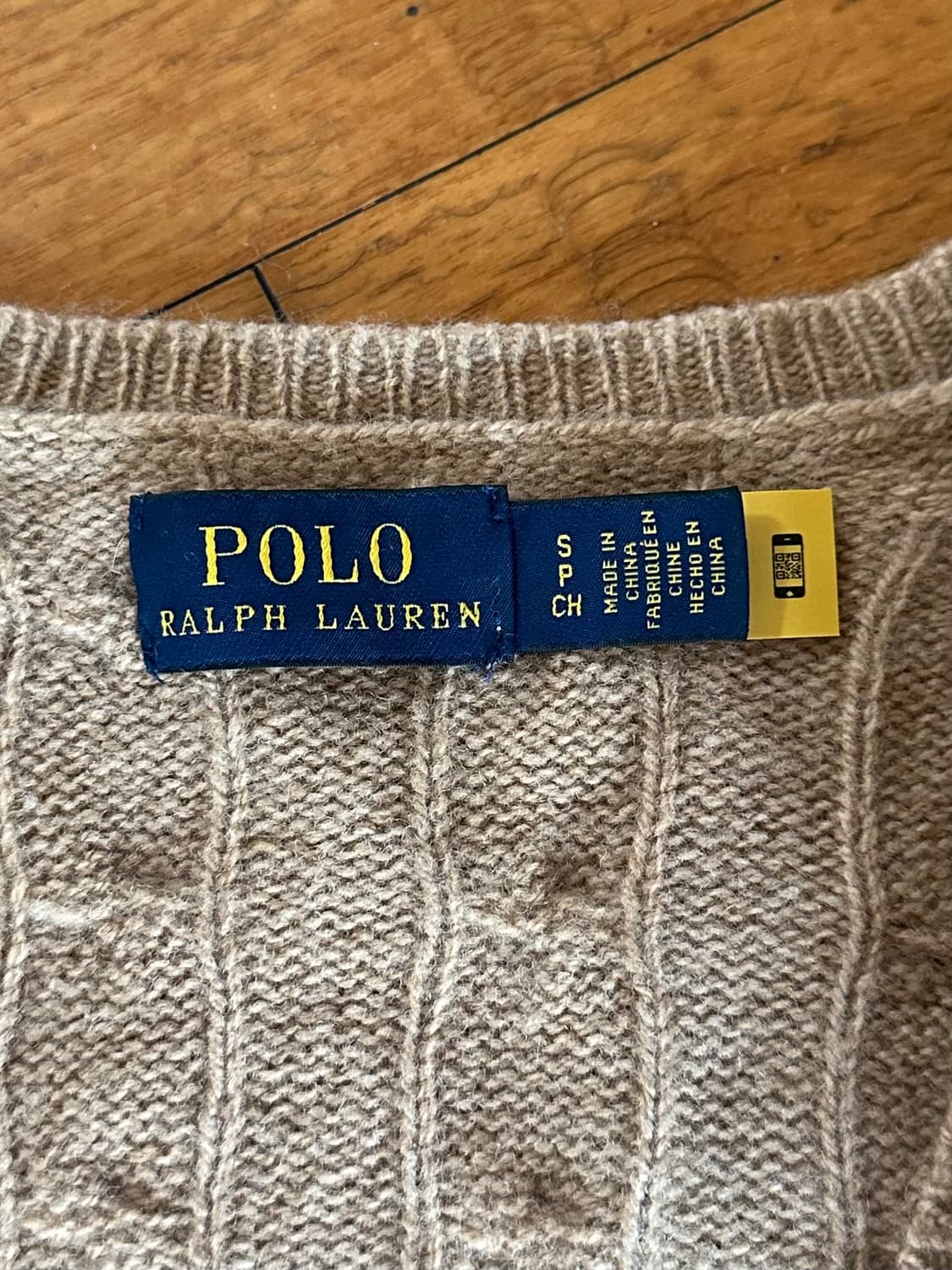 폴로 랄프로렌 여성 케이블 브이넥 니트 S 상품이미지3