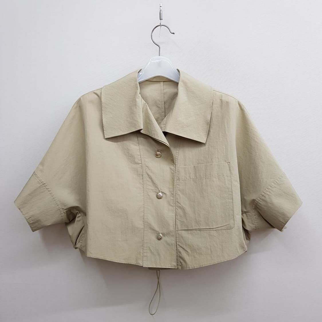 한섬 SJSJ 2023 드로우 스트링셔츠 점퍼 슬리브리스 원피스 세트 상품이미지3