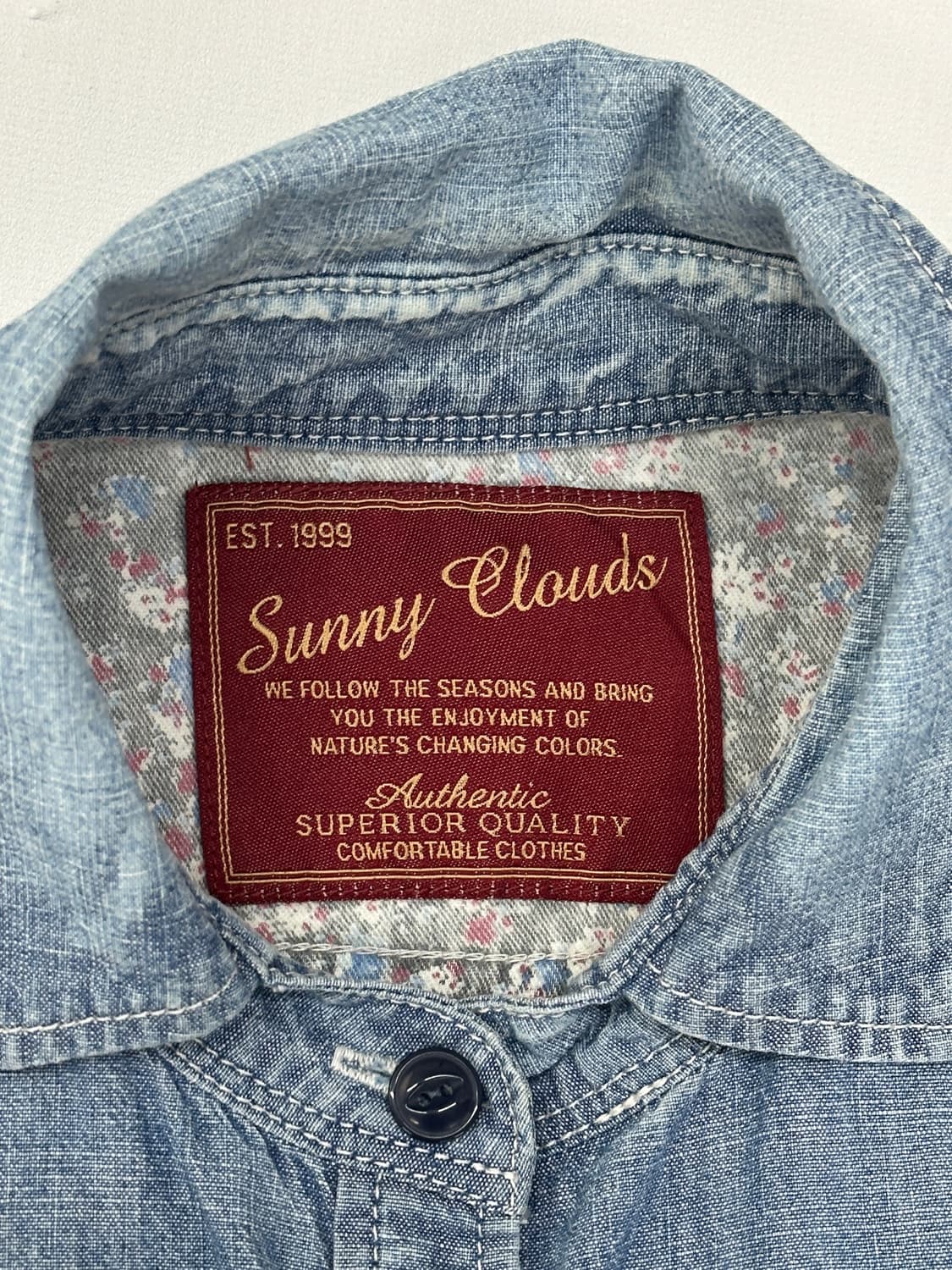 핀터깔 워싱 데님 셔츠 일본 빈티지 그런지 히피 하구미  상품이미지6