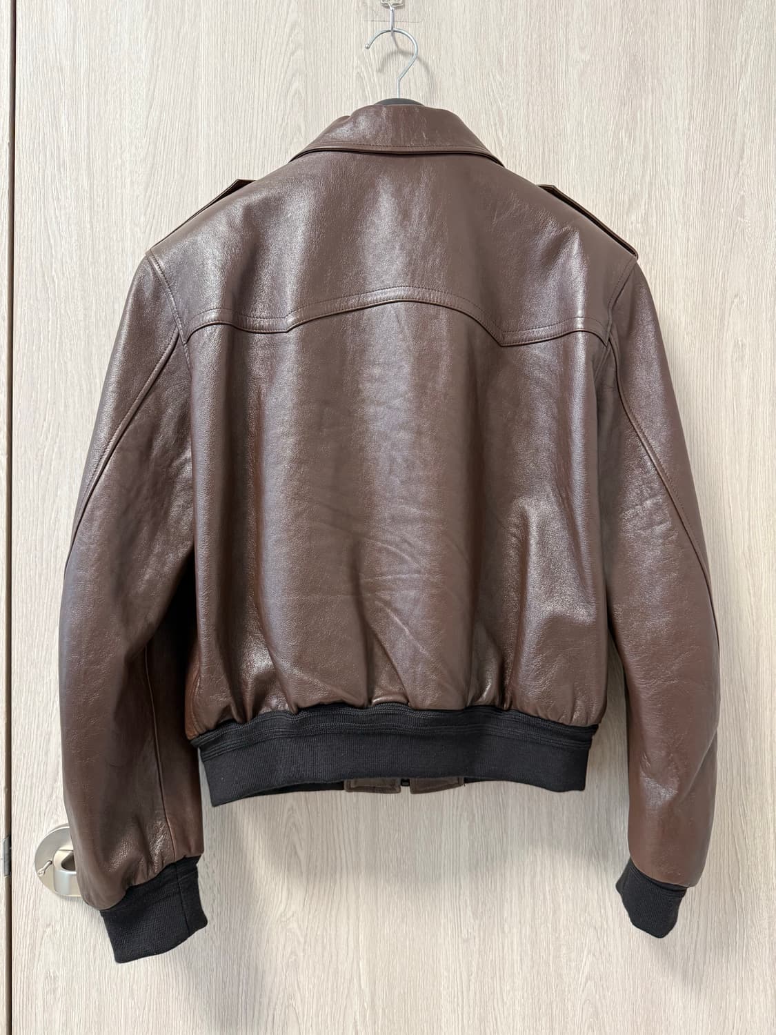 렉토 에폴렛 레더점퍼 브라운 S 상품이미지6