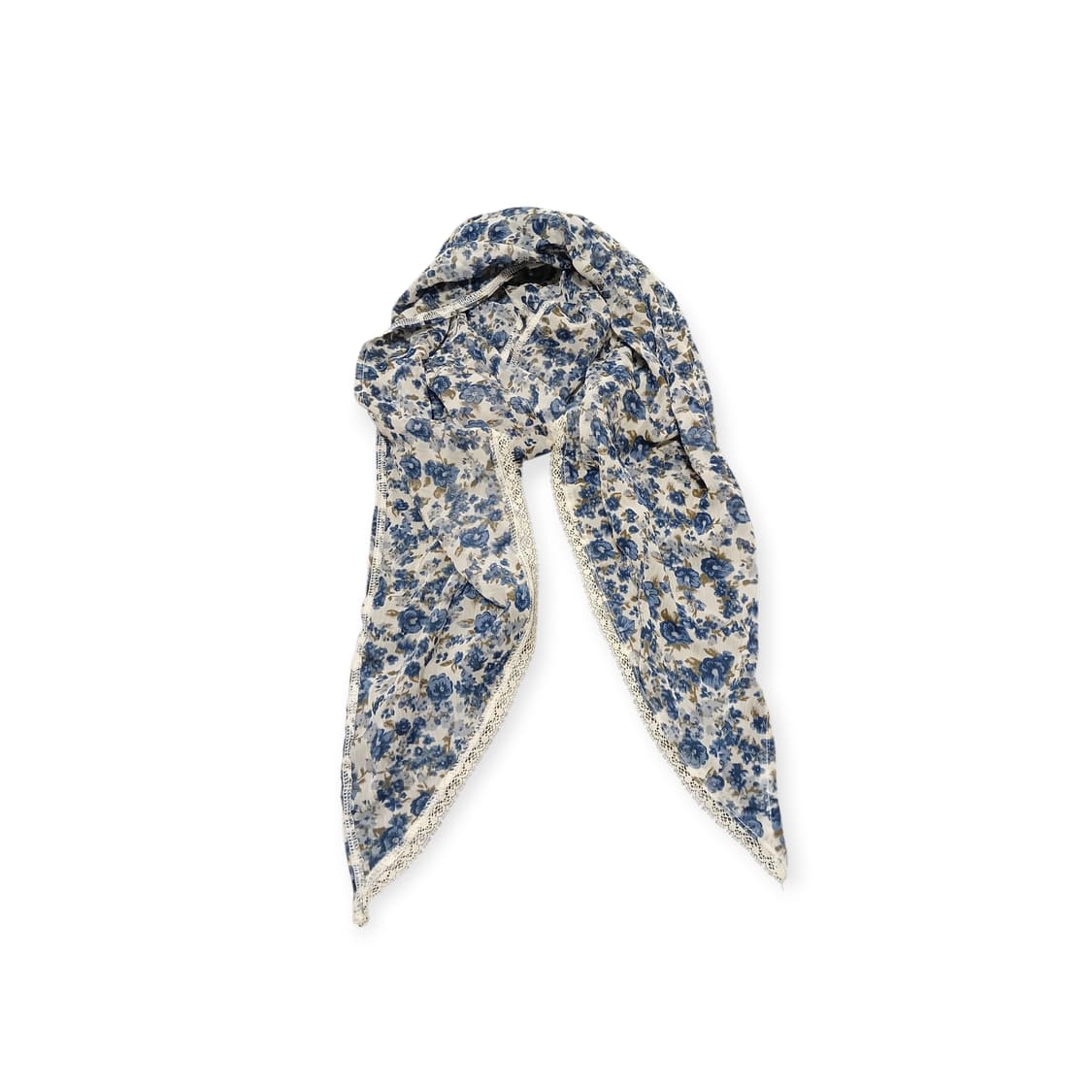모리걸 파랑 잔꽃무늬 스카프 상품이미지1