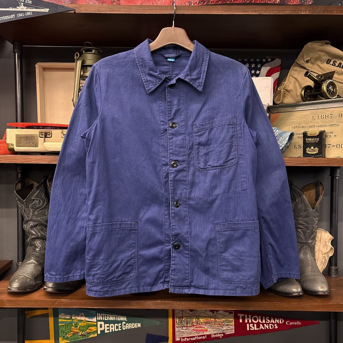 60~80s 피오니어 오리지널 프렌치워크자켓 헤링본 트윌 N803 상품이미지1