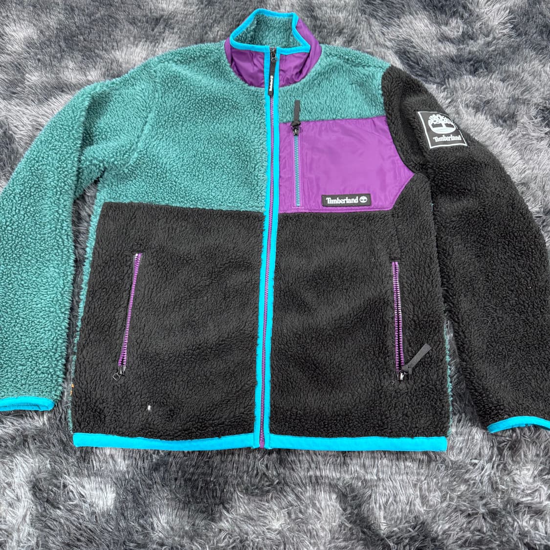 투티/0107 팀버랜드 컬러 블록 플리스 후리스 자켓 상품이미지3