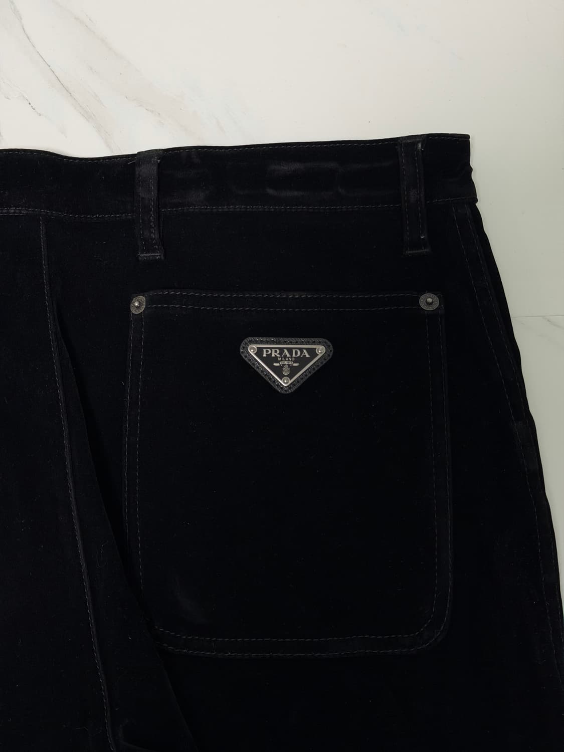 프라다 벨벳 셋업 XL/M 상품이미지7