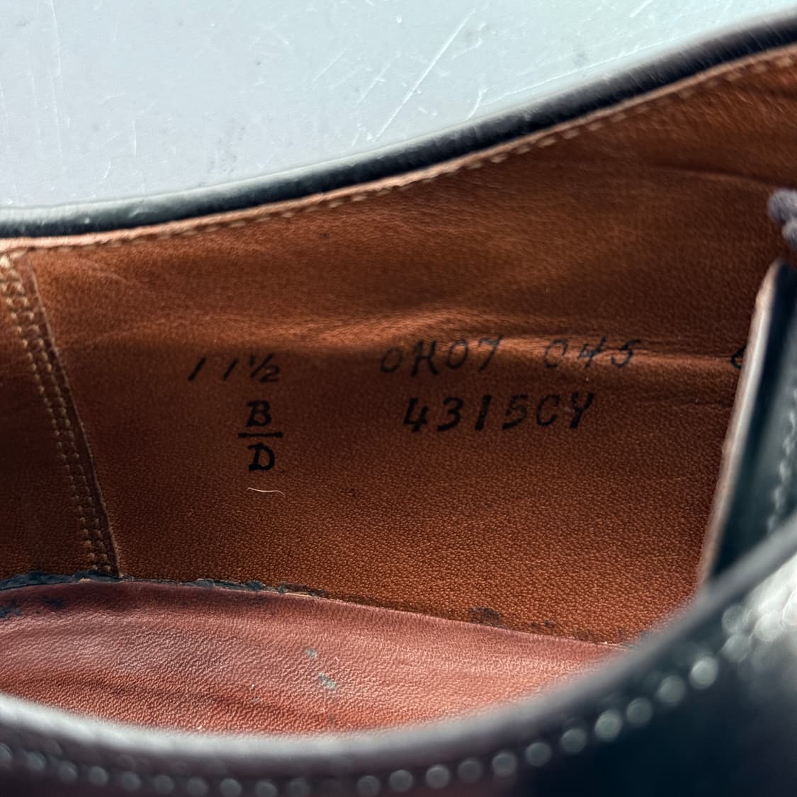 [11.5D] 알든 4315CY 블랙 코도반 플레인 토 더비 (9901) 상품이미지10