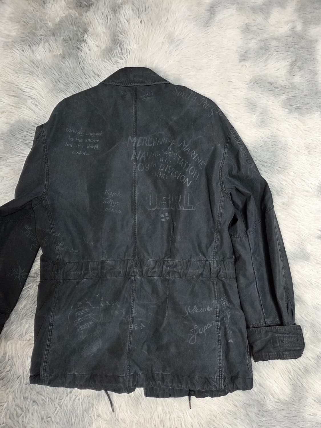 폴로 밀리터리 드로잉 야상 M-51 자켓 네이비 상품이미지4