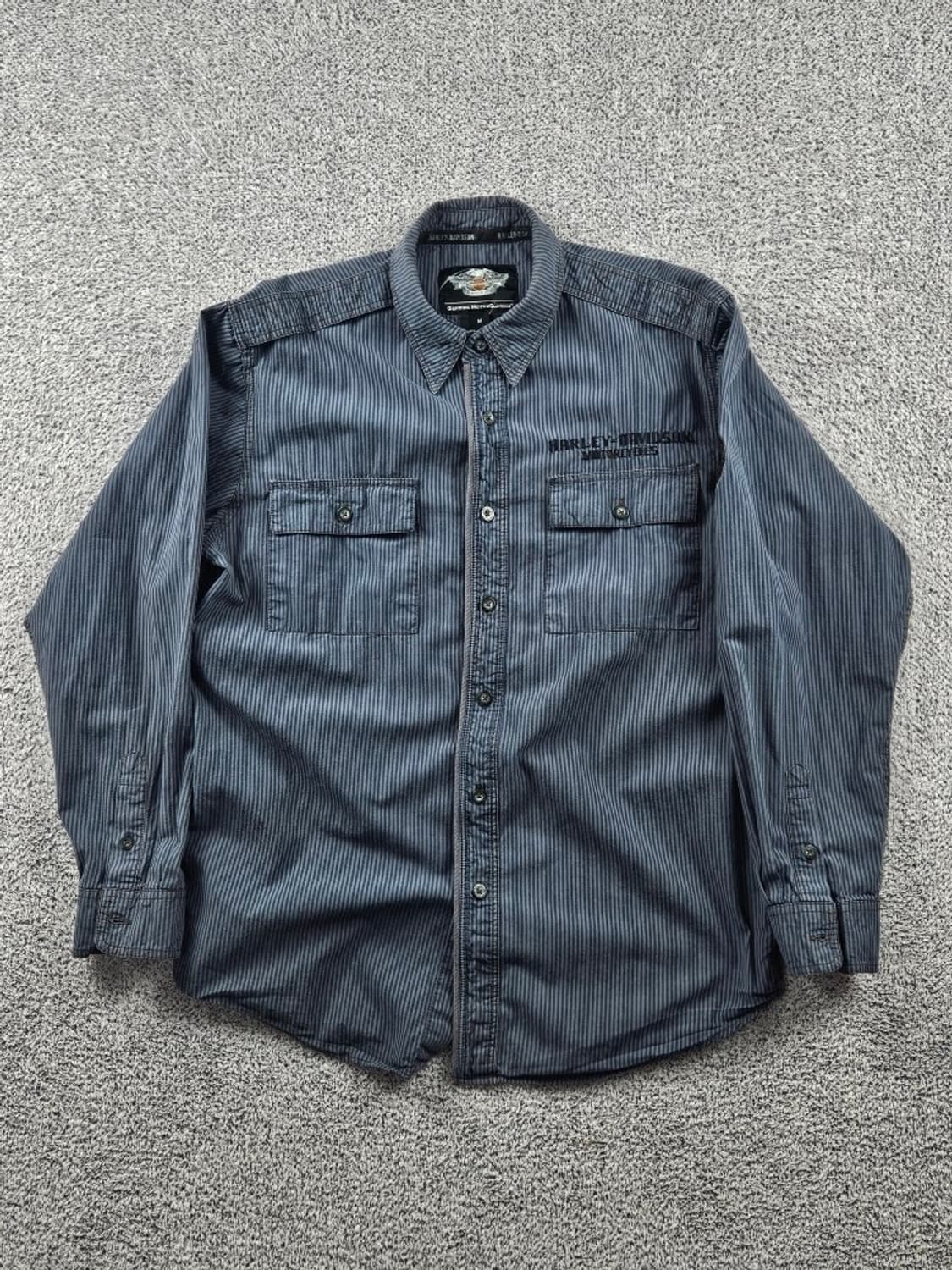 할리데이비슨 스트라이프 포켓 바이커 셔츠 ( M ) / 10721 상품이미지2