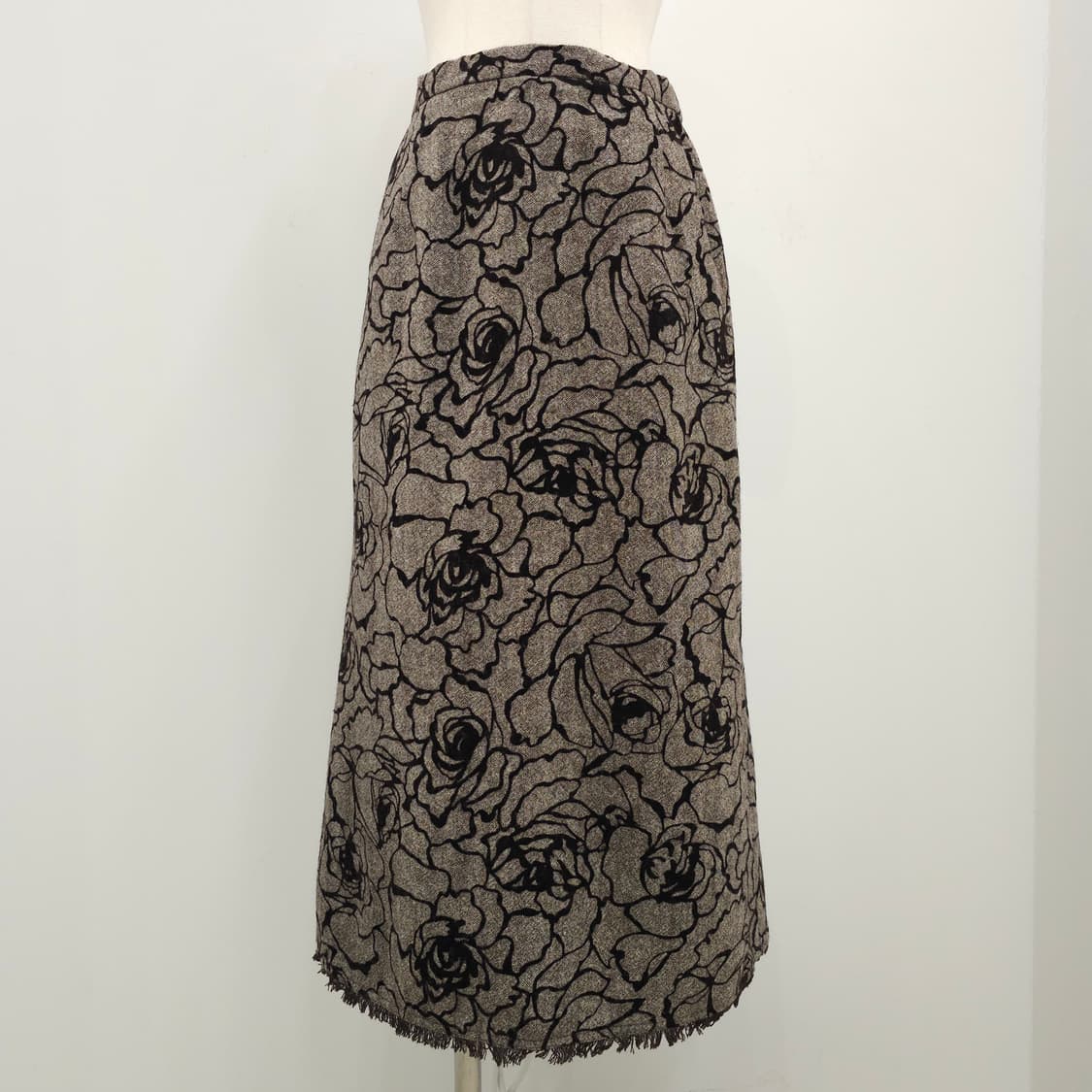울 플라워 자카드 롱스커트 상품이미지1