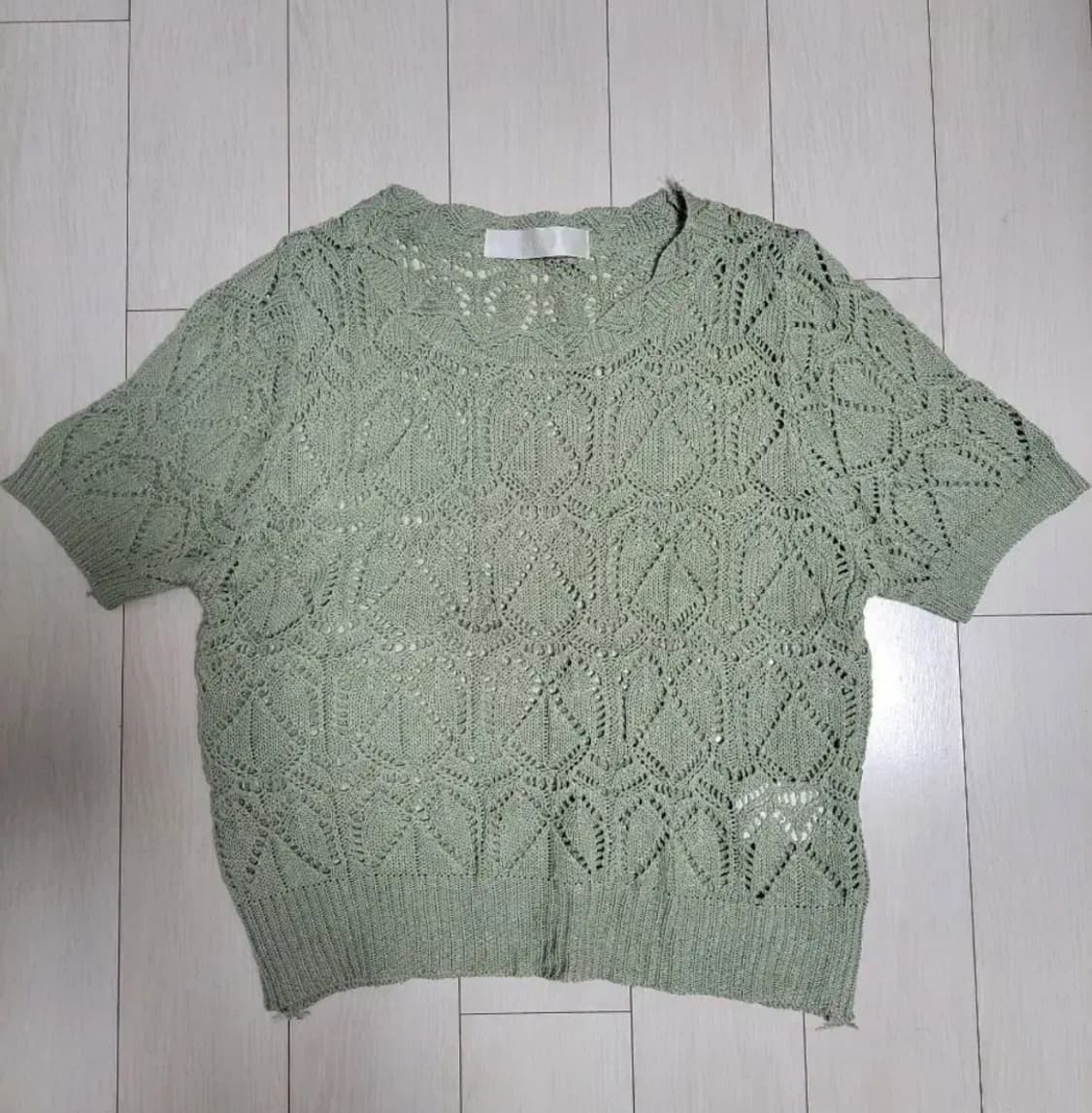 급처새상품!OZOC오조크 여성스런여름반팔니트 레니본st오즈세컨st샤틴st 상품이미지1