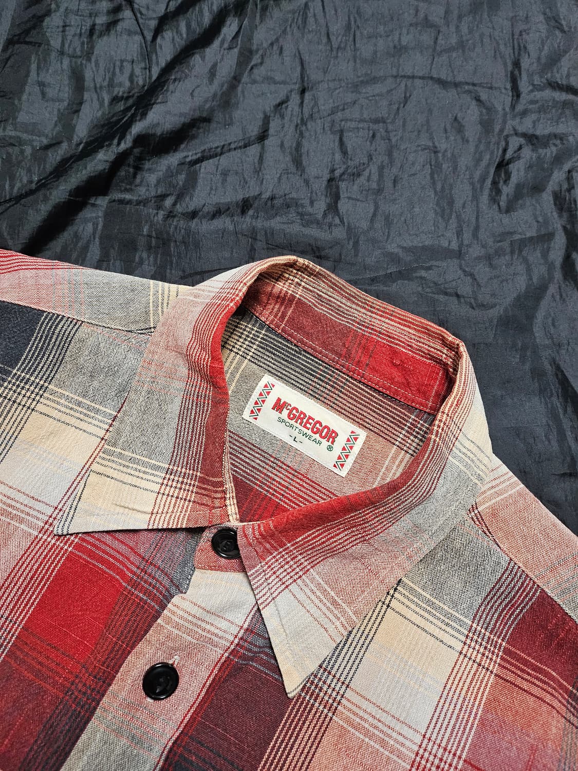 맥그리거 90s 일본판 투포켓 체크 셔츠 L 상품이미지4