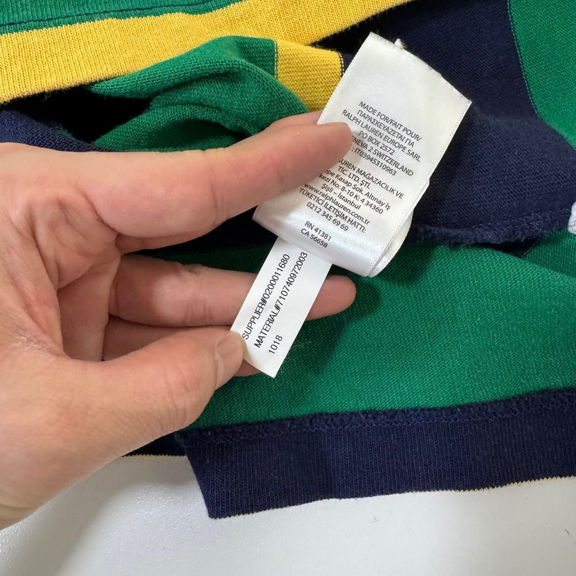 신형 폴로 랄프로렌 단가라 럭비티셔츠  상품이미지5