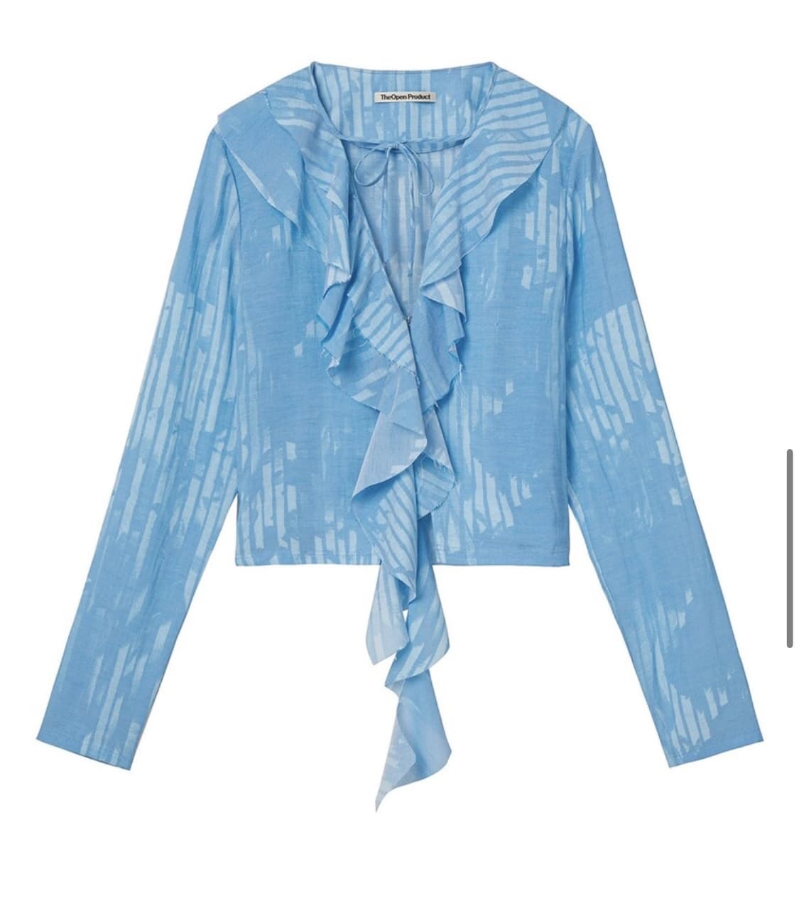 OPEN YY  프린티드 프릴 탑 상품이미지4