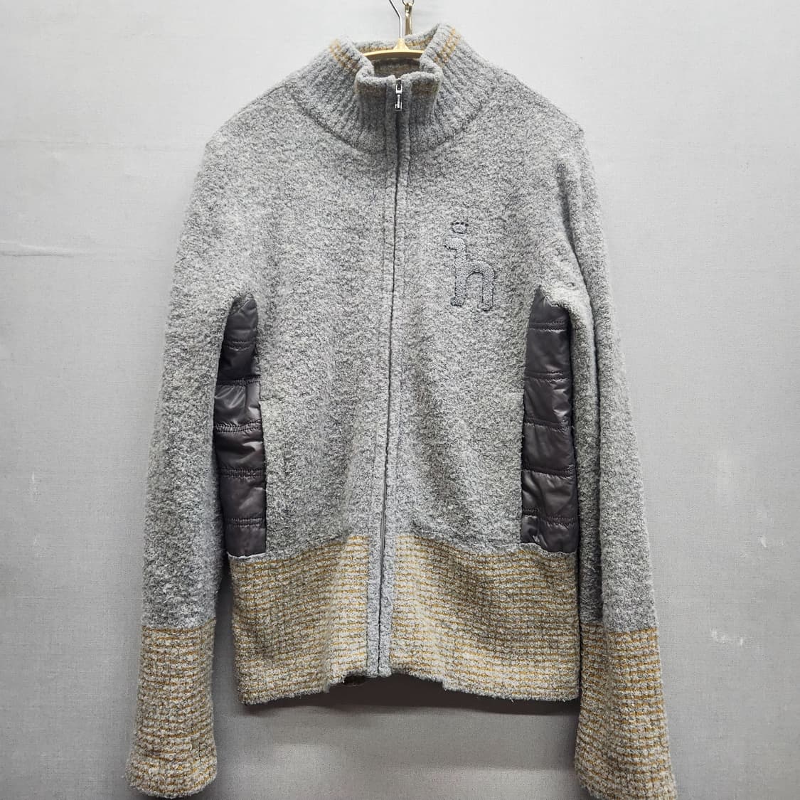 헤지스 골프 로고 니트 집업(방풍) M 상품이미지1