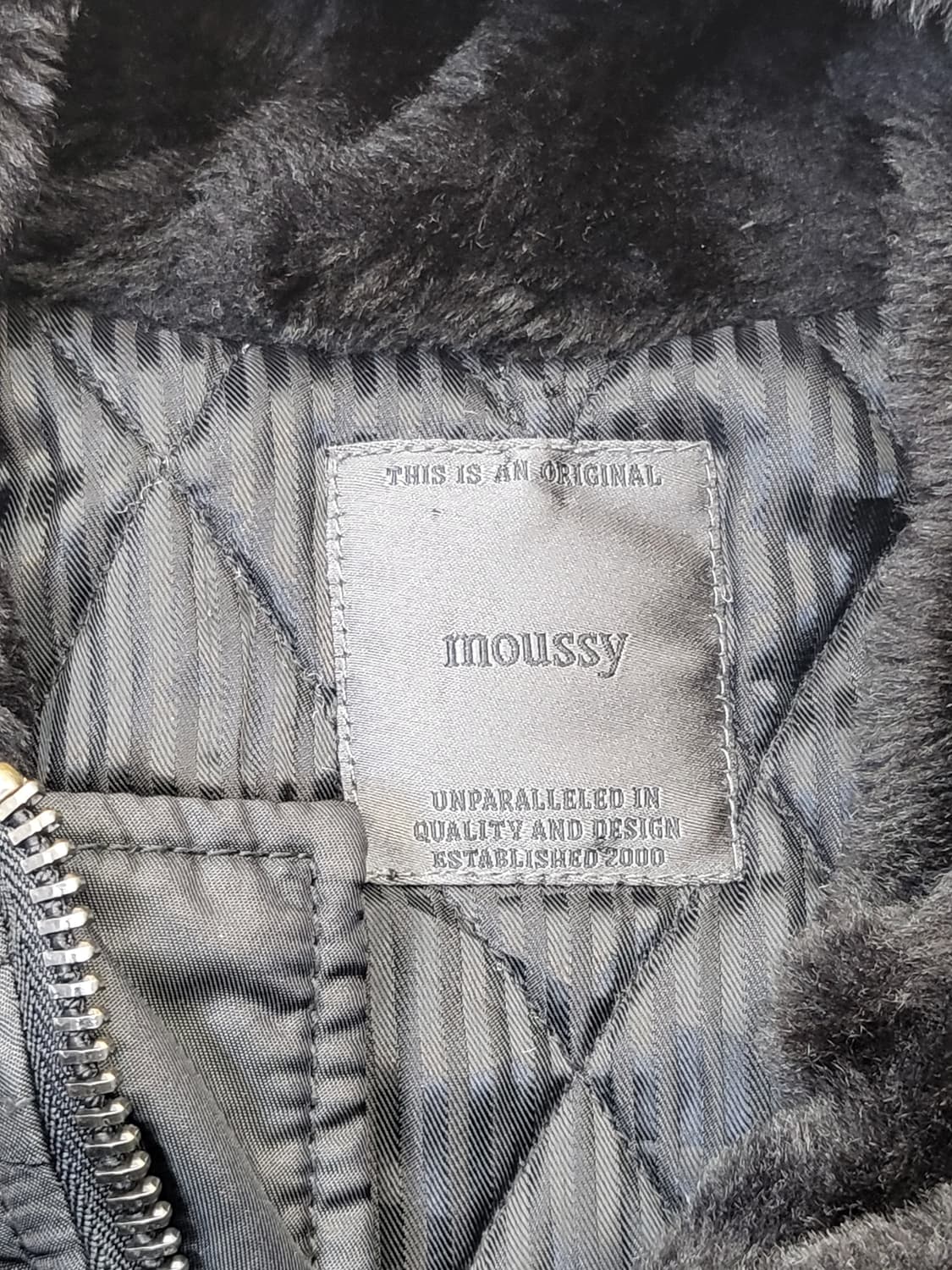 moussy 후드 퍼 안감 패딩 점퍼 블랙 s 상품이미지4