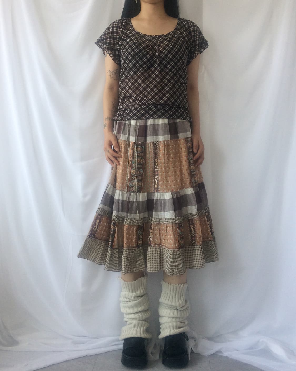 Check pattern blouse 상품이미지6