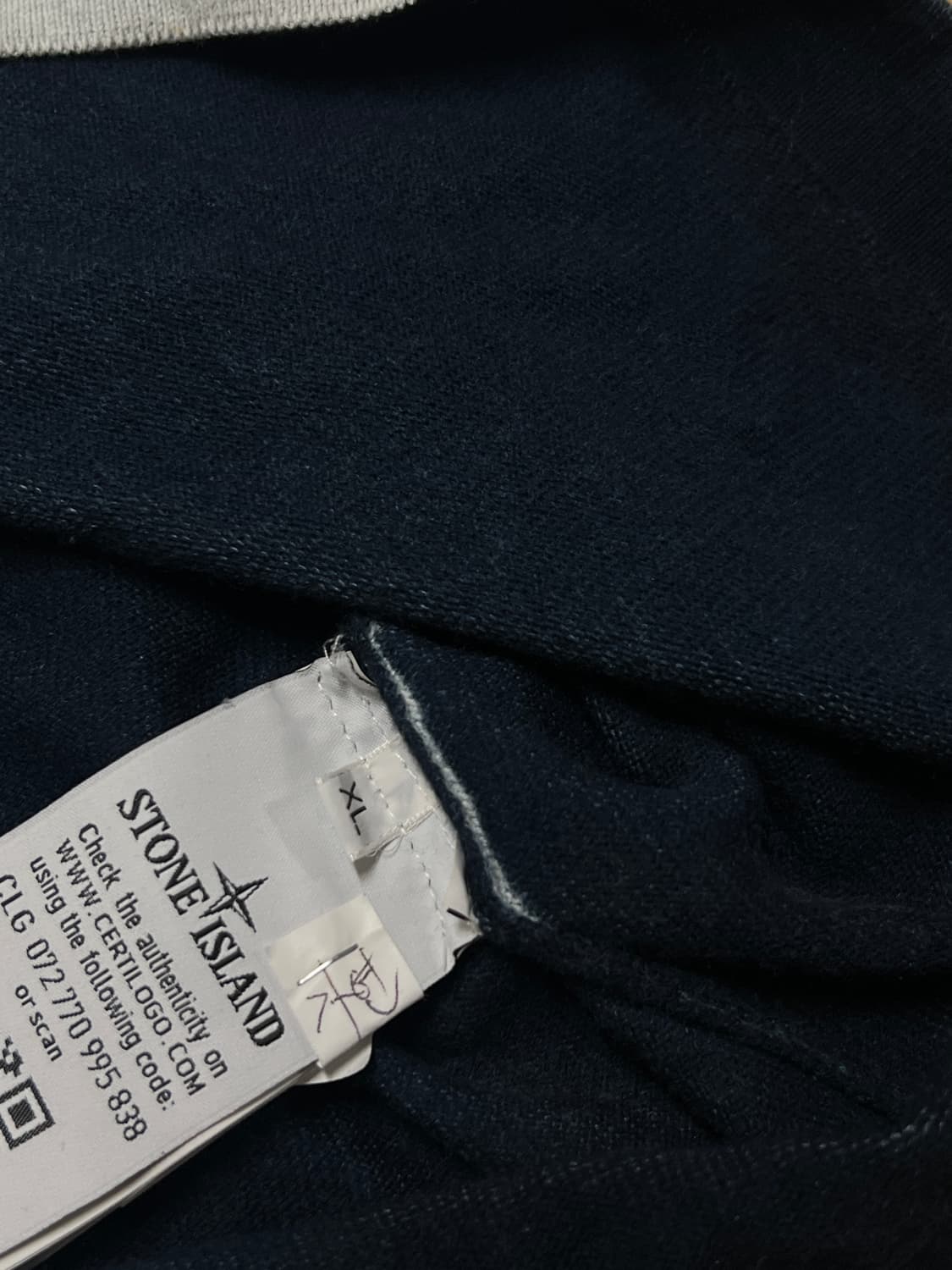 스톤아일랜드 빈티지 워싱 그레이/네이비 니트 xl 상품이미지6